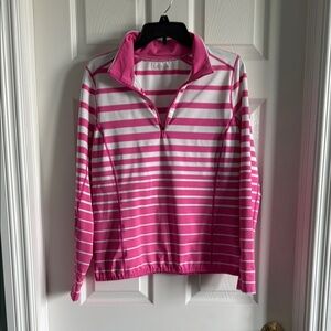 Ralph Lauren Pink and White Striped Top